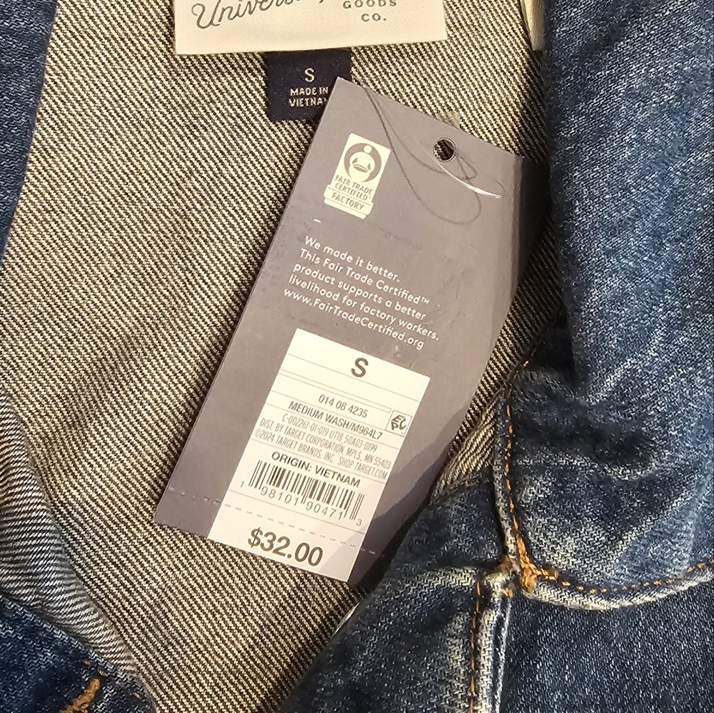 Universal Thread Blue Denim Sleeveless Jacket Vest - Picture 7 of 7